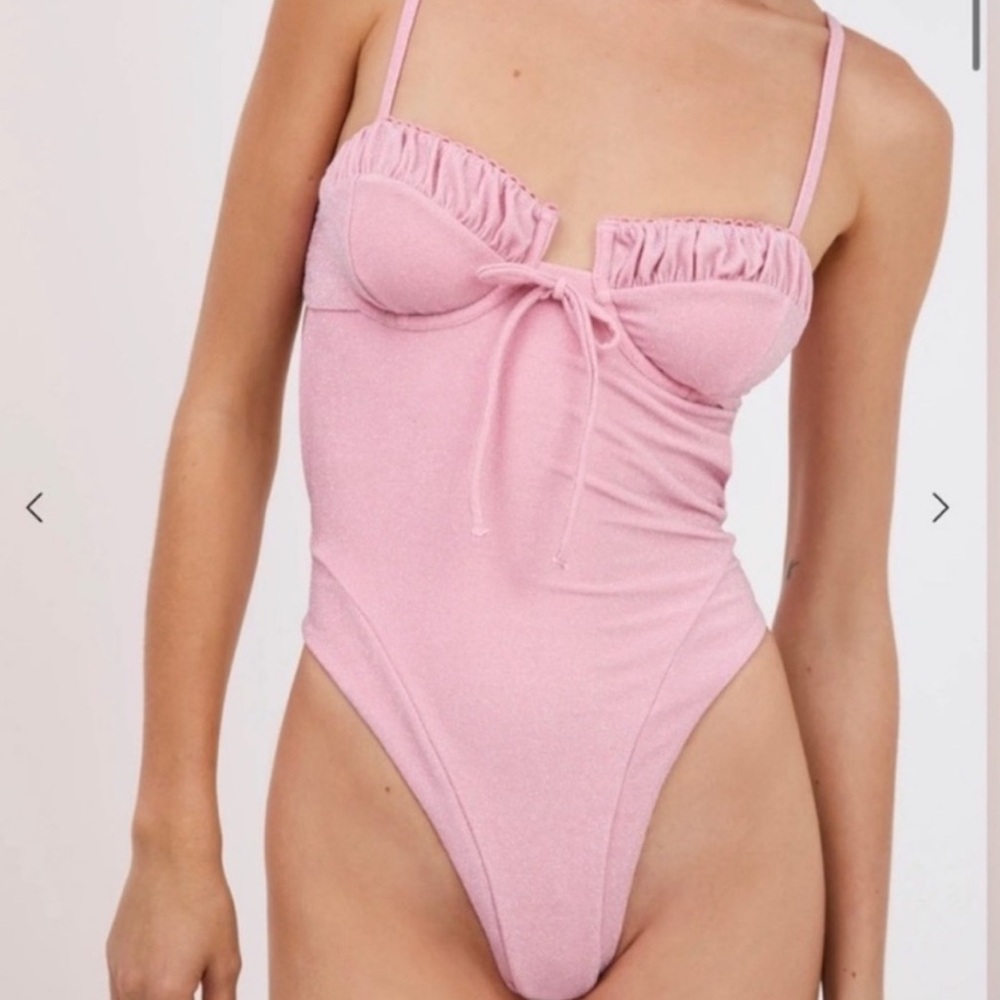 For Love And Lemons Pink One Piece Swimsuit